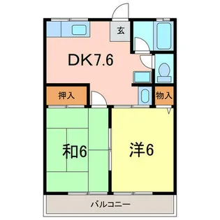 シャトレB【205号室】の間取り