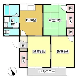 コートビレッジさとA【202号室】の間取り