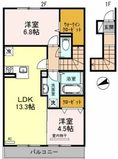 エミネンスさやか【2階】の間取り