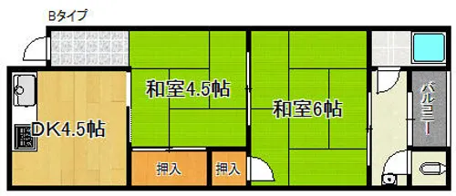 泉ハウス【1階】の間取り