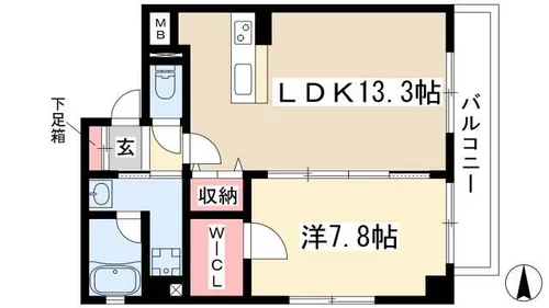 ラプーリア御器所【4階】の間取り