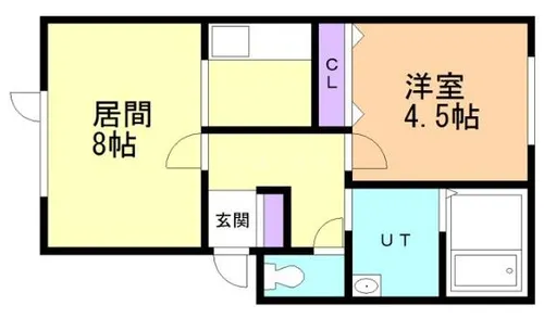 コンフォート南の杜【1階】の間取り
