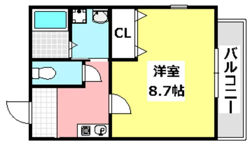 ロイヤルワン中穂茨木【2階】の間取り