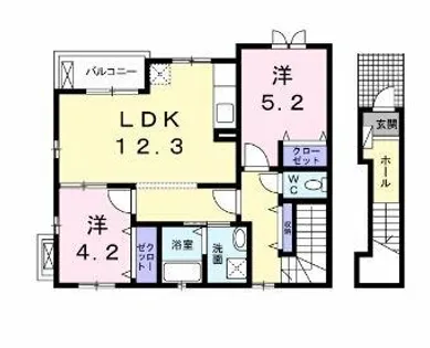 ブルーローズ【2階】の間取り