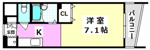 パストラル下穂積【201号室】の間取り