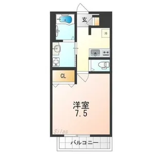 ジーイーキャトフ【2階】の間取り