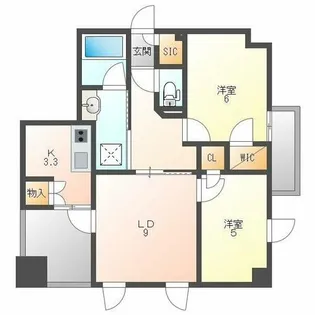 ザ・パークハウス泉一丁目【11階】の間取り