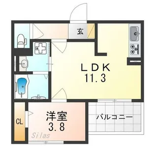 Droom葛野大路御池【2階】の間取り