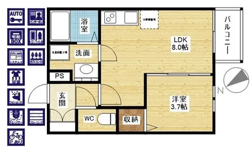 REGIES姫島Ⅰ【2階】の間取り