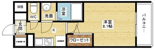 メインステージ大阪NorthGateⅠ【7階】の間取り