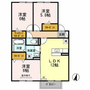 シエル ブル【2階】の間取り
