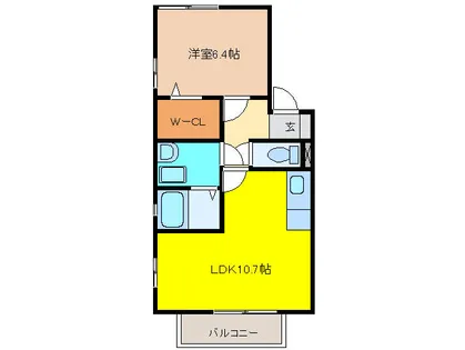 ラ・プレミール【2階】の間取り