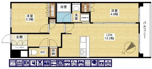 アーバンパーク淡路【6階】の間取り
