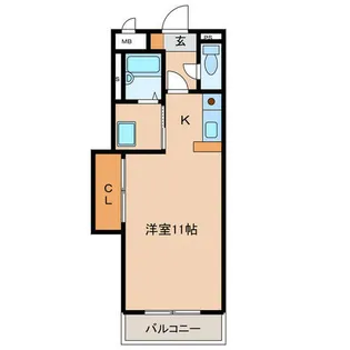クリスタル・タウン中央【1階】の間取り