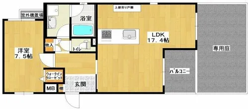 グラスパティオ【103号室】の間取り