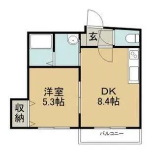 グローバル川沿【3階】の間取り
