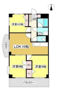 白山ハイツ【307号室】の間取り