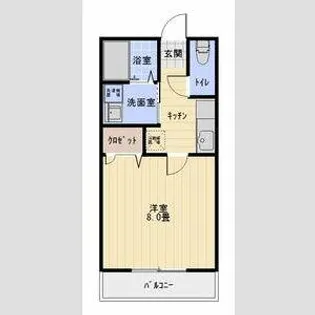 ベルポート【203号室】の間取り