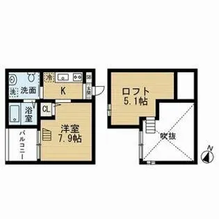 ローズピーク【1階】の間取り