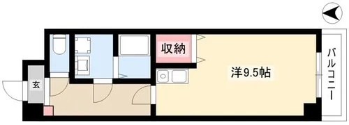 Reveur十一屋【4階】の間取り