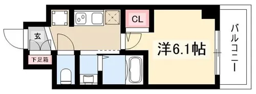 エステムコート名古屋新栄Ⅲグローリィ【12階】の間取り