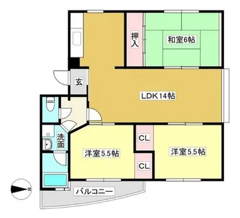 グラン菱池【1階】の間取り