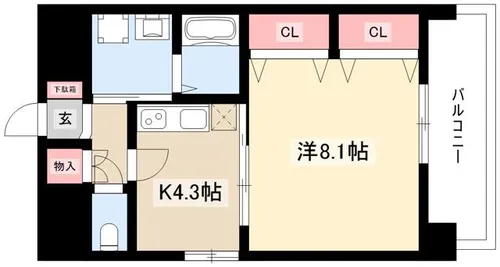 メゾン ドゥ 城北【303号室】の間取り