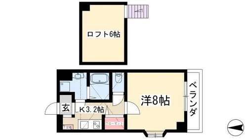 ラシュレ日光【5階】の間取り