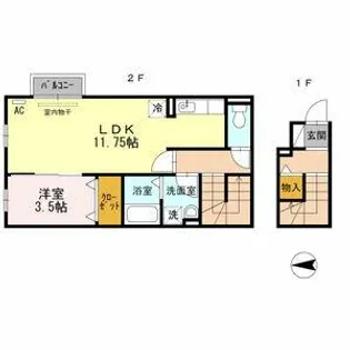 サンモール高畑【2階】の間取り