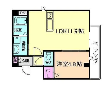 Grand jeteキセラ川西Ⅱ【303号室】の間取り
