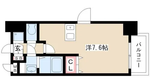 プレサンス名古屋駅前グランヴィル【4階】の間取り