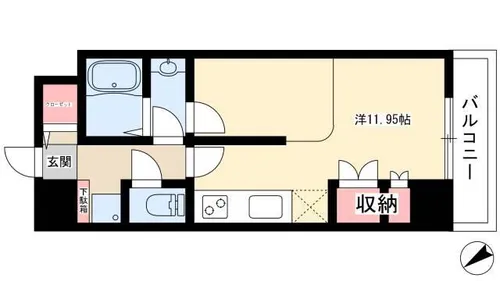 クリサスレジデンス枇杷島【7階】の間取り