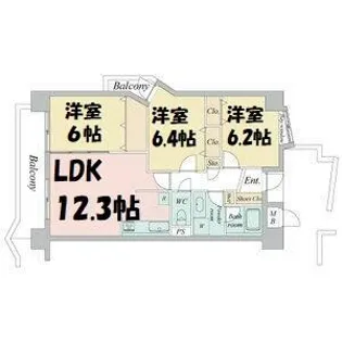 KDXレジデンス東別院【2階】の間取り
