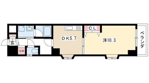 フローラル泉【801号室】の間取り