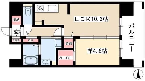 シェソワ東桜【3階】の間取り