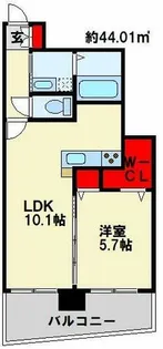 サンシャイン.プリンセス 五番街【4階】の間取り