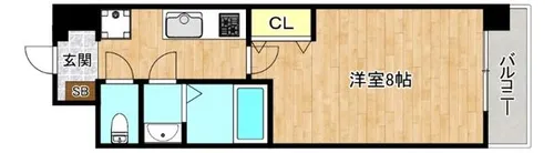 Mv.imp大阪鶴橋(旧 BADGE鶴橋)【4階】の間取り