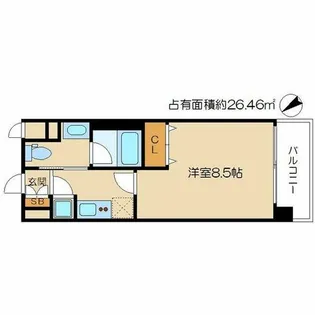 レジディア洛北【2階】の間取り