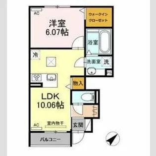 ルワンジュ E【1階】の間取り