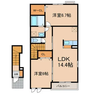 サニーミキ【2階】の間取り