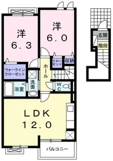 ジュネス オーブ【2階】の間取り