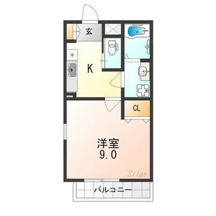 レジデンス東向日【1階】の間取り