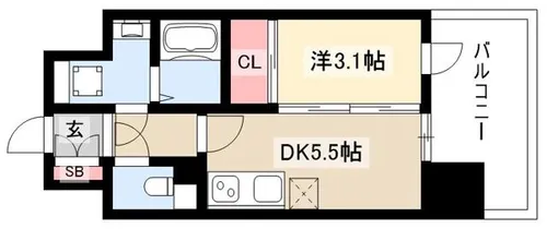 ルーエ今池【9階】の間取り