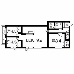 ル・シエルⅡ【1階】の間取り