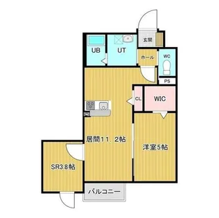 Clark中島町【202号室】の間取り