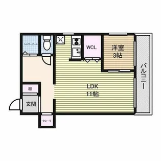 1LDKの間取り画像