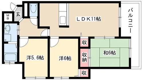 3LDKの間取り画像