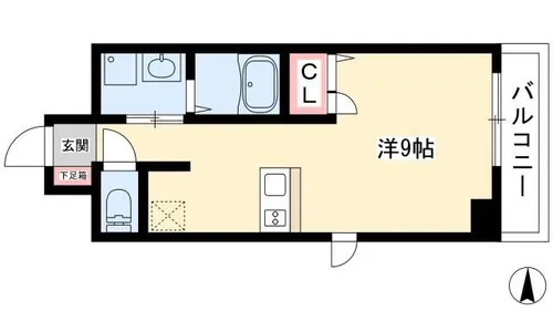 プレサンス名古屋STATIONビーフレックス【606号室】の間取り