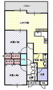 グランドフローラ【1階】の間取り
