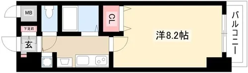 プレサンス名古屋駅前グランヴィル【903号室】の間取り